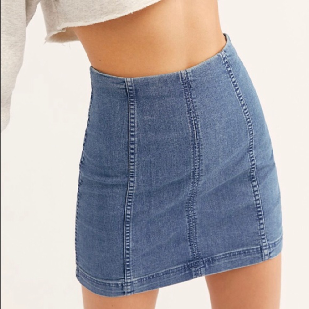 Free people modern femme denim mini